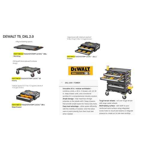 DEWALT TOUGHSYSTEM 2.0 DXL Deep Drawer unit (DWST08510)