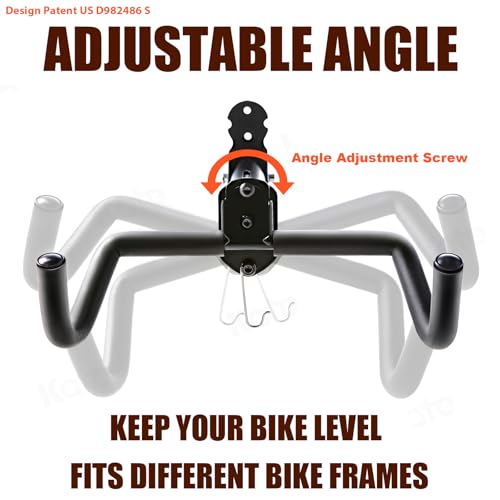 Gootus Bike Wall Mount Hanger - Horizontal Bicycle Indoor Storage Rack | Cycling Wall Mounted Holder Hook - Hang Your Road, Mountain or Hybrid Bikes in Garage or Home