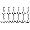 Rubbermaid Universal Powder Coaded Metallic Fasttrack Hanging Garage Hook Organizers for Ladder, Tool, and Bike Storage (12 Pack)