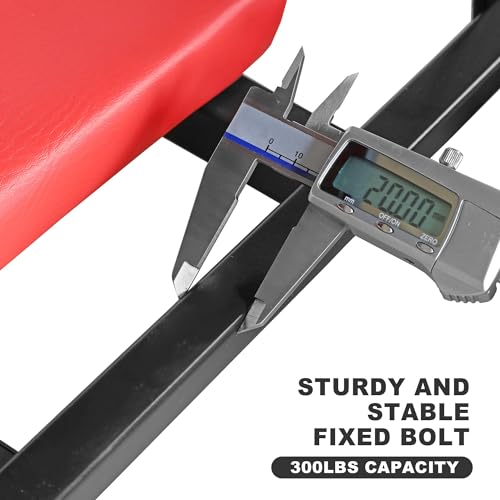 BIG RED ATR6505R-2 Torin Z-Creeper Seat: 36" Foldable Creeper, 2-in-1 Garage Shop Creeper for Auto Repair with 6pc Wheels, 300 lbs Capacity - Red