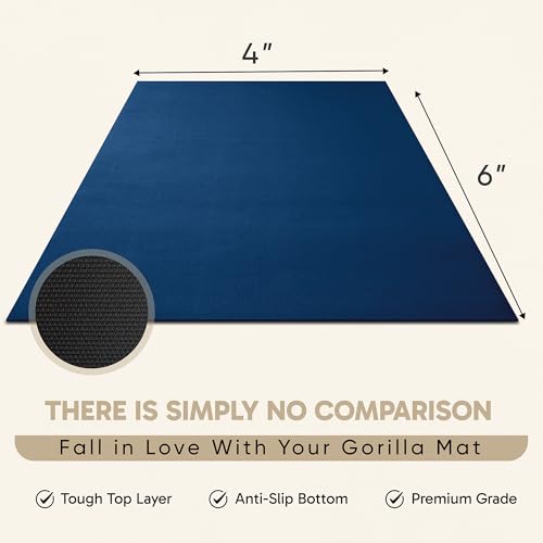 Gorilla Mats Large Exercise Mat – 7' x 5' x 1/4" – Ultra Durable Thick Workout Mat for Home Gym Flooring – Non-Slip, Flat, Fitness, Yoga & Weight Lifting Floor Mat – Shoe Friendly