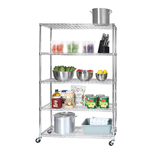 Seville Classics UltraDurable Heavy Duty NSF Solid Steel Wire Rack Storage Unit Organizer & UltraDurable Heavy Duty NSF Solid Steel Wire Rack Storage Unit Organizer
