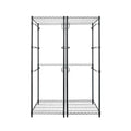 MonsterRAX 5-Tier Heavy Duty Garage Slide Bin Storage Rack for 27-Gallon Totes. Industrial metal organization, 250lb capacity, NSF Certified. (2-Pack) (Bins not included) (Black)