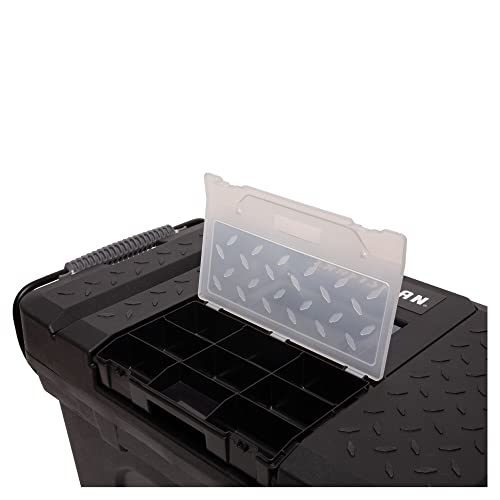 CRAFTSMAN Rolling Tool Box with Wheels, Includes Organizers and Trays, Heavy Duty Plastic, Lockable, 15.2 Inch (CMST33026)