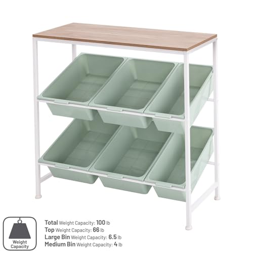 Seville Classics 6-Bin Organizer, 32.5" W x 14.23" D x 30.51" H
