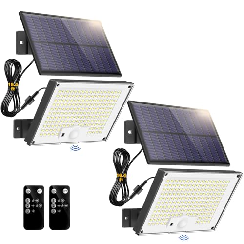 Gusicil Solar Lights Outdoor, Solar Motion Sensor Flood Lights 2Pack