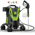 QIOMALA 4800PSI PowerWasher with 4 Quick Connect Nozzles, Foam Cannon for Car, Lane, Patio Cleaning