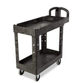 RUBBERMAID RM Utility Cart #500 2 Shelf Blk HD, 1 EA