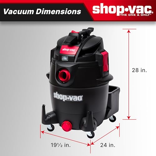 Shop-Vac 5801411 14-Gallon Wet/Dry Shop Vacuum, 5.5 Peak HP, 2.5 Inch Diameter x 7 Foot Hose, 20 Foot Cord, Ideal for Home, Garage, and Workshop Cleaning