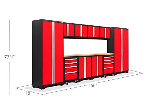 NewAge Products Bold Red 12 Piece Set, Garage Cabinets, 50632