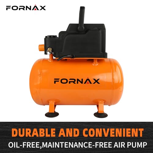 FORNAX 3 Gallon Portable Air Compressor, 110 PSI Hot Dog Air Compressor, Oil Free