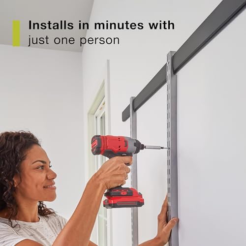 Rubbermaid Fasttrack Rail Storage 48"x16" 3-Shelf Kit, 350 lbs. Per Shelf, for Home/Garage/Shed/Workshop Organization