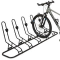 Kingarage Floor Bike Rack for 5 Bikes, Safeguard Disc Brakes & Derailleurs Design, Waterproof Bicycle Stand Indoor/Outdoor/Garage Use, Fits 12"-29" Tires, Upgraded 0.63" Steel Tubes for Stability
