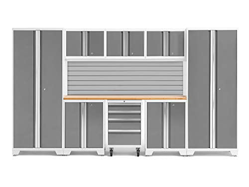 NewAge Products Bold Series White 9 Piece Set, Garage Cabinets, 54999