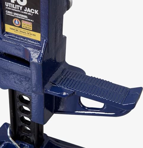 TCE ATR6501BU Torin 48" Ratcheting Off Road Utility Farm Jack, 3 Ton (6,000 lb) Capacity, Blue