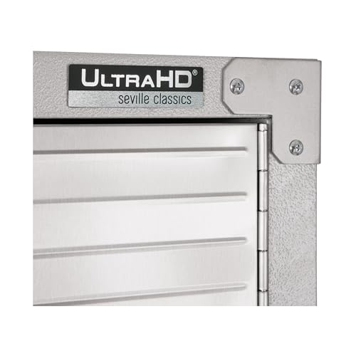 Seville Classics UltraHD 2-Piece Heavy Duty Mega Solid Steel Metal 2-Door Lockable Stacker Wall Storage, Cabinet Set Organizer for Garage, Office, Classroom, Graphite, 30" W x 18" D x 90.5" H