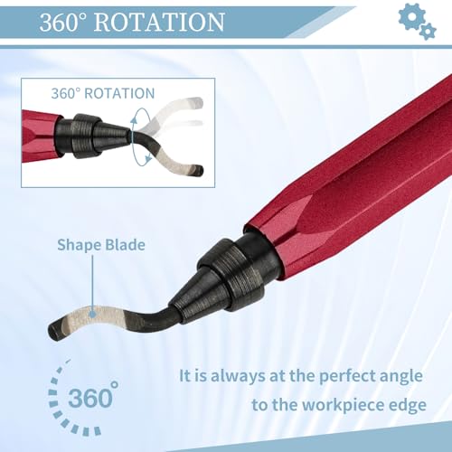 Deburring Tool with 12 High Speed Steel Blades, Deburring Tool 3D Printing, Deburring Tool for Metal, Resin, Copper, Plastic, PVC Pipes, 3D Printed Edges
