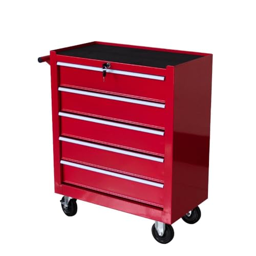 Torin 5 Drawer Tool Chest on Wheels, Rolling Garage Tool Storage Cabinet Workshop Organizer with Locking System for Garage, Warehouse, Workshop, Repair Shop