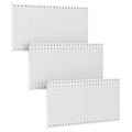 TORACK 3 PCS Metal Pegboard Panels(12x24 inch) for Wall Garage Utility Tools Storage Pegboard for Workbench, Modular Peg Board Tool Organizer Boards(Pack of 3, Grey)