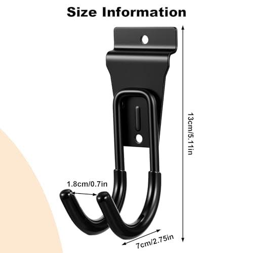 Afcabakila 10Pack Gladiator Hooks slatwall Hooks Gladiator Hook for Track Durable Gladiators Hook Hanger J Garage Hookss Metal Wall Hangers for Garden Hose Black