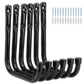 Whrsinlor Heavy Duty Garage Hooks, 6.7Inch Wall Mount Garden Tools Storage Hook for Bike, Ladder, Chair, Garden Hose, Power Tool, Indoor Outdoor