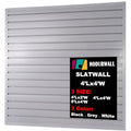 Slatwall Panels Garage Slat Wall Storage Systems 4'x4', Slat Wall Paneling Garage Wall Organizer, Grey Slat Board PVC Wall Panels Slatwall Displays Garage Tool Organizer Wall Mount Ladder Bike Rack