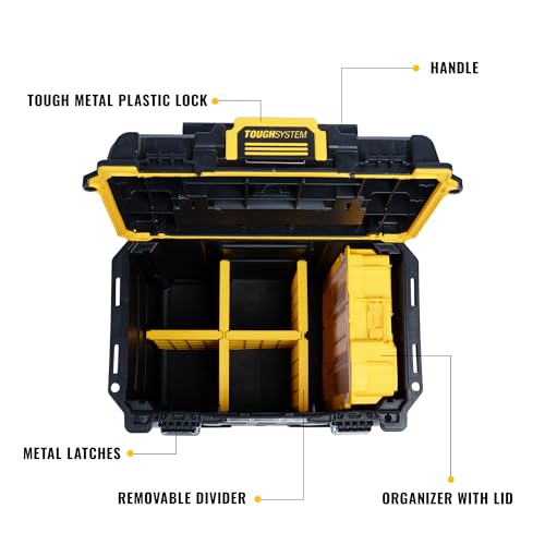 DEWALT TOUGHSYSTEM 2.0 Compact and Durable Deep Toolbox with Removable Dividers (DWST08035)