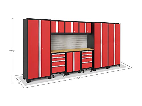 NewAge Products Bold Series Red 10 Piece Set, Garage Cabinets, 56387