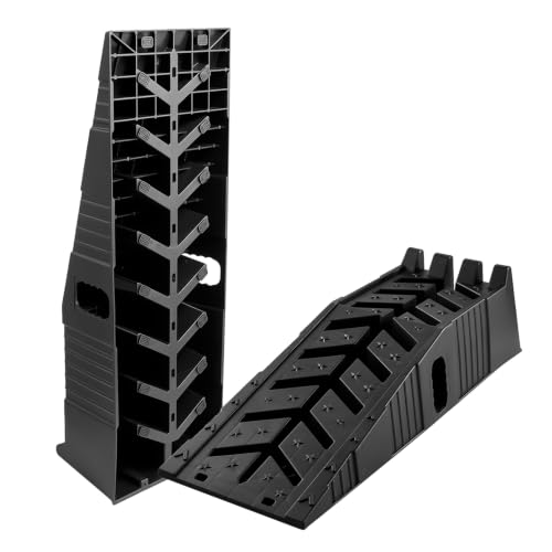 Heavy Duty Car Ramps, 2 PCS 16000 lbs GVW Capacity, 7.6 in Lift Height