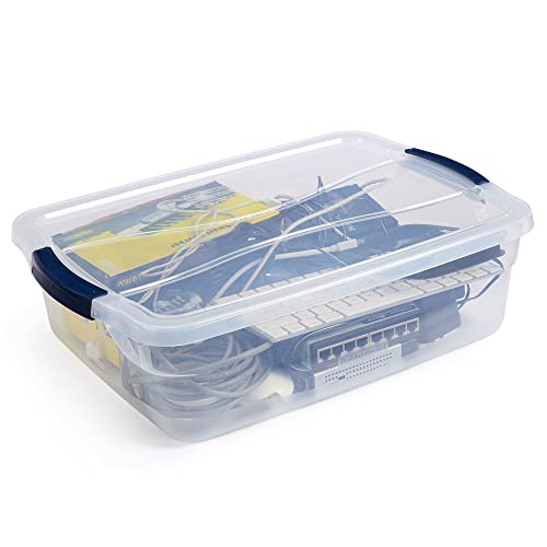 Rubbermaid Cleverstore 17 Qt Clear Storage Bins with Lids, 6-Pack, Stackable, BPA-Free, Made in USA