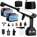 Cordless Pressure Washer Battery Powered,Portable Power Washer with 2pcs 4.5Ah 21V Battery&Charger & 6-in-1 Nozzle,2 Power Level & on/Off Button,Handheld Pressure Washer for Car,Home,Garden Patio