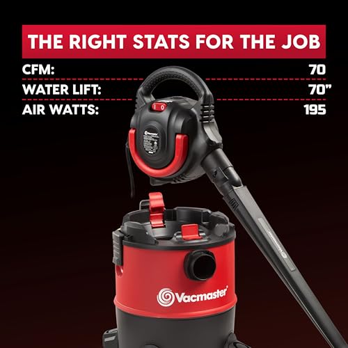 Vacmaster Wet/Dry Vacuum with Detachable Blower 6 Gallon 5 Peak HP-VBVB611PF 1101
