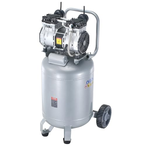 VEVOR 13-Gallon Air Compressor, 2HP, 4.6 SCFM@90PSI, Oil-Free Tank, 66dB Quiet Operation, Ideal for Tire Inflation, Woodworking, Auto Repairs, and Spray Painting (Maximum Pressure 125 PSI)