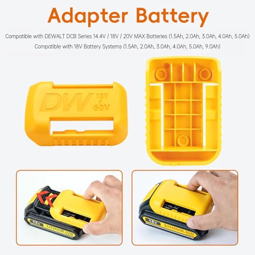 Tool Holders and Battery Mounts Compatible with Dewalt 20V and 60V, Heavy-Duty ABS Wall Organizer Rack with Screws, Drill and Battery Holder Mount for Garage, Workshop, Job Site (20 Pack)