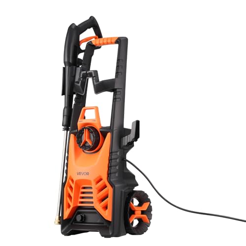 VEVOR Electric Pressure Washer, Max 4500 PSI 3.2 GPM, High-Power Cleaner with Foam Cannon & 4 Nozzles for Driveways, Cars, Fences, Patios, Home Cleaning