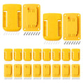 20pas Tool Holders and Battery Holder for Dewalt 20v Wall Mount Hanger Battery Drill Tool Storage Shelf for Milwaukee M18(Yellow)