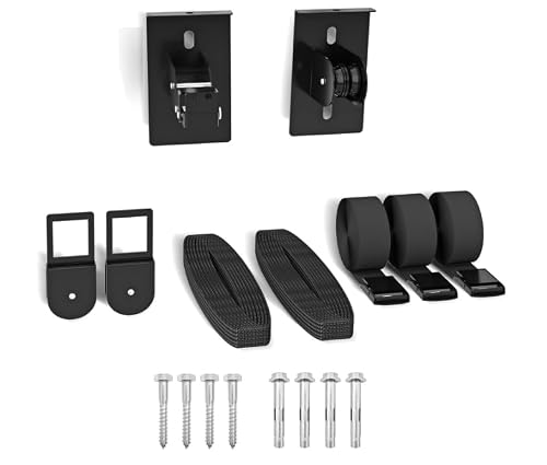 TRUSOON Ceiling Storage Hoist for Cargo Box - Heavy Duty Garage Storage Lift - Garage Pulley Lift System for Rooftop Carriers, Holds up to 150 lbs Capacity and Fit 10-14 Foot Tall Garage Ceilings