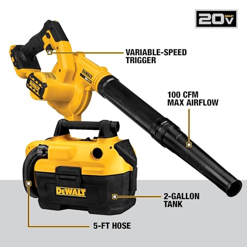 DEWALT 20V MAX Power Tool Combo Kit, 10 Tool Cordless Power Tool Set, 2 Batteries, Charger and 2 Bags Included, Dewalt Brushless Combo Kit (DCK1021D2)