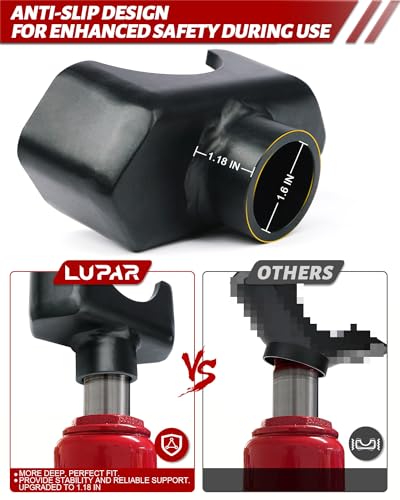 Lupar Jack Axle Adapter Lifting Saddle Compatible with Bottle Floor Jack for 3" Axle Tube - Black