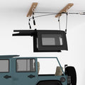 ALLCOS Hard Top Removal Lift for Jeep Wrangler JL JK Models and Ford Bronco, 12ft Hardtop Overhead Garage Storage Hoist with Anti-Drop System, Supports 8-16 ft. Ceiling