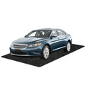 Halero Non-Slip Garage Floor Mat for Under Car, 7'4"x17' Extra Large Absorbent Oil Garage Parking Mat, Waterproof Backing, Reusable, Washable, Protects Floor from Snow, Rain and Mud for Cars