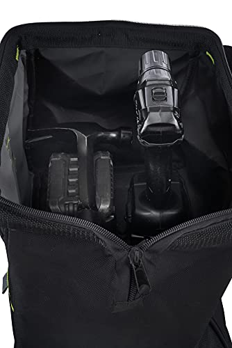 AWP Premium Tool Bag Durable Tool Tote Water-Resistant Organizer for Professionals and Contractors, Black, 15" | 1L-20015