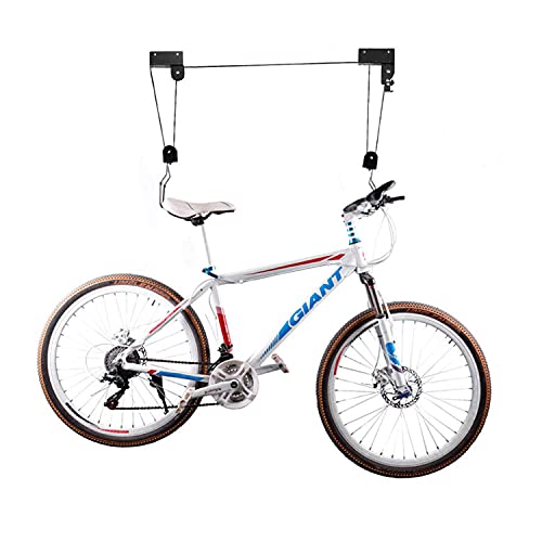 ASMSW Kayak Ceiling Storage Bike Ceiling Mount Kayak Hoist Lift Storage Garage Pulley System for Canoe Paddleboard Bike Ladder 100 lbs Capacity with Straps