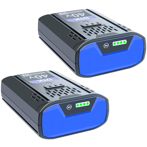 DTK Replacement for Kobalt 40V Battery 6200mAh Cordless Power Tool Battery KPM1040A-03, KM-1640-06, KM 4040-06,2 Packs