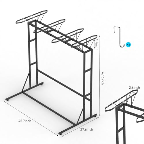 YBING Freestanding Bike Rrack Garage - 4 Bikes Vertical Bike Storage Stand, Floor Stand Bike Racks for Home and Garage Organizer, Indoor, Outdoor