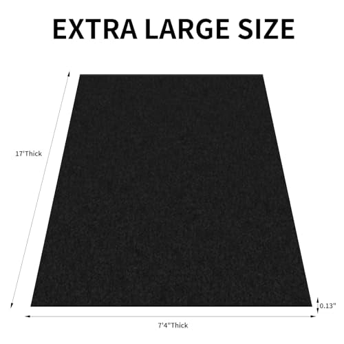 AAIN Oil Spill Mat (17' x 7'4"), Garage Floor Mat, Absorbent Oil Pad, Premium Maintenance Mat, Waterproof, Protect Garage Surface from Spill & Stain, Reusable, Washable, Durable, Black