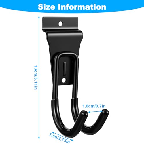 PercyEffie 10pcs Slatwall Hooks Gladiator Hooks J Garage Hook Slatwall Accessories Small Durable Metal Wall Hangers for Garden Hose Efficient Storage,Efficient Storage Heavy Duty Tool and Garage Hook