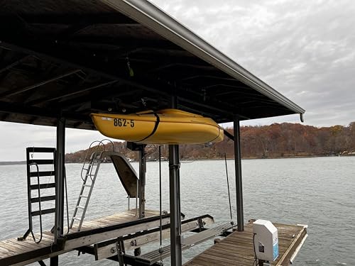 Tie Boss Kayak Hanger, Cargo Ceiling Storage, Overhead Storage, Watercraft Garage Storage, Hoist System.