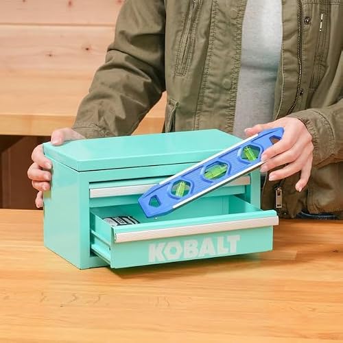 Mini 2-Drawer Steel Tool Box Teal Color