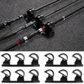 VEYWANE Fishing Rod Racks for Boat/Wall/Truck Bed, 3-Poles Storage Holders with Rubber Band Clips 2 Packs
